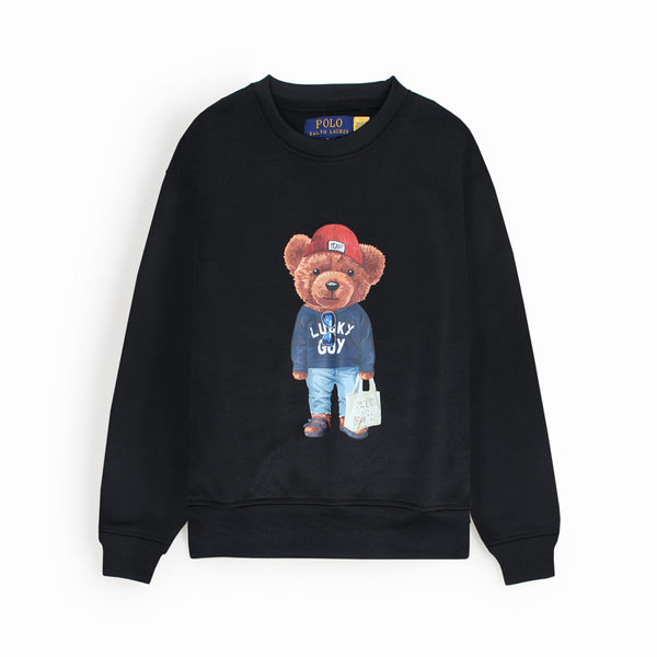 RL Bear H Black Sweatshirt (S803)