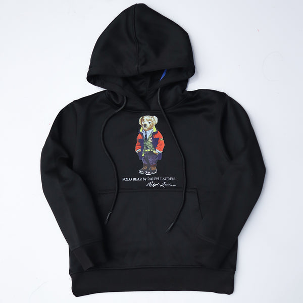 RL R Bear Premium Black Hoodie