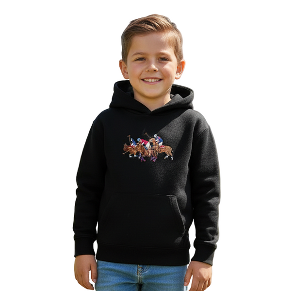 RL Tripple Pony Premium Black C Hoodie